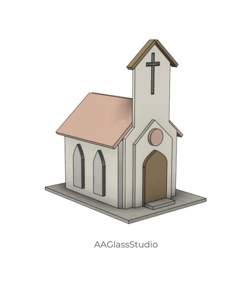 Easy 3d Church Stained Glass Pattern For Beginners - Table decor