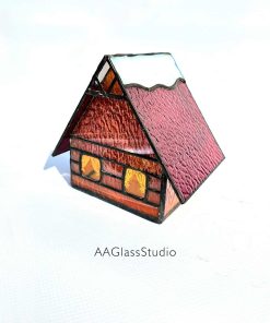 3d stained glass pattern Christmas House