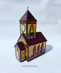 3d Stained Glass Church Pattern -1 Christmas Village