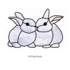 Cute Stained Glass Bunny Pattern