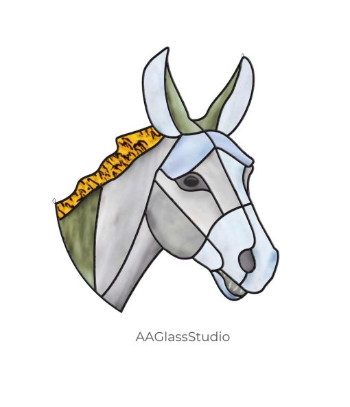 Donkey Stained Glass Pattern Simple Project - window decor