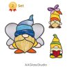 Fairy Gnome Stained Glass Pattern Set 1 Of 3 Items - window decor