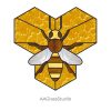 Charming Honey Bee Stained Glass Pattern for Garden Art - window decor