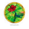 Hummingbird Stained Glass Pattern For Beginners Simple 8" - window decor