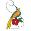 Easy Hummingbird Stained Glass Pattern For Beginners 1 - window decor