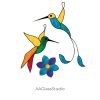 Hummingbird Stained Glass Pattern For Beginner Set 3 - window decor