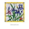 Hummingbird In Iris Stained Glass Pattern - window decor