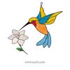 Hummingbird Stained Glass Pattern For Beginner Set 2 - window decor