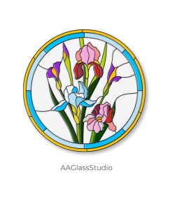 Iris Stained Glass Pattern