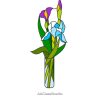 Charming Iris Stained Glass Pattern: Perfect Gift Idea! - window decor