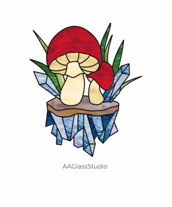 Magical Mushroom Stained Glass Pattern for Enchanted Homes - window decor