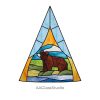 Stained Glass Bear Pattern: Triangular Trek Tribute - window decor