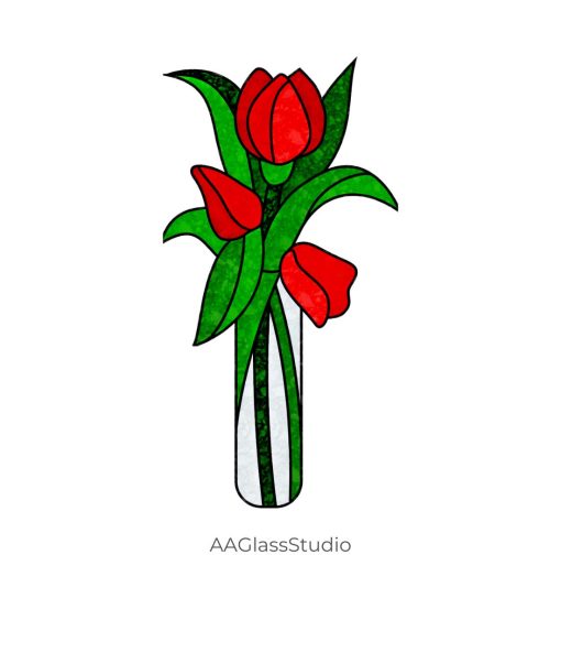 Charming Stained Glass Tulips - A Timeless Gift Idea! - window decor