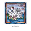 Swan Stained Glass Pattern Ideas For Window Treatment - window decor