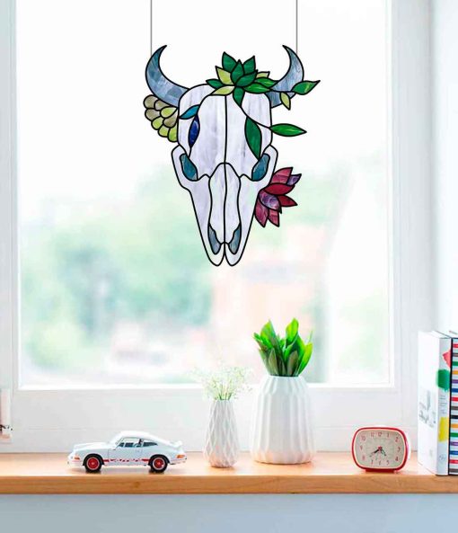 Cow's Skull Window Hangings - window decor