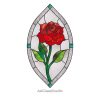 stained glass rose pattern