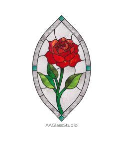 stained glass rose pattern