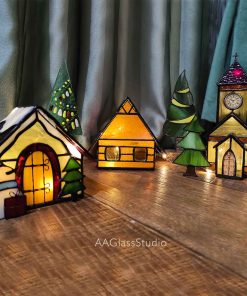 christmas stained glass patterns: display christmas village