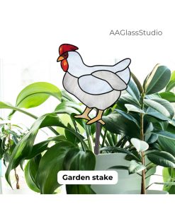 chicken pattern garden stake 2