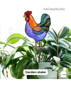 chicken pattern garden stake 3