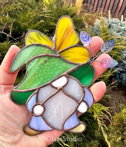 Suncatcher made by Gnome Stained Glass Patterns