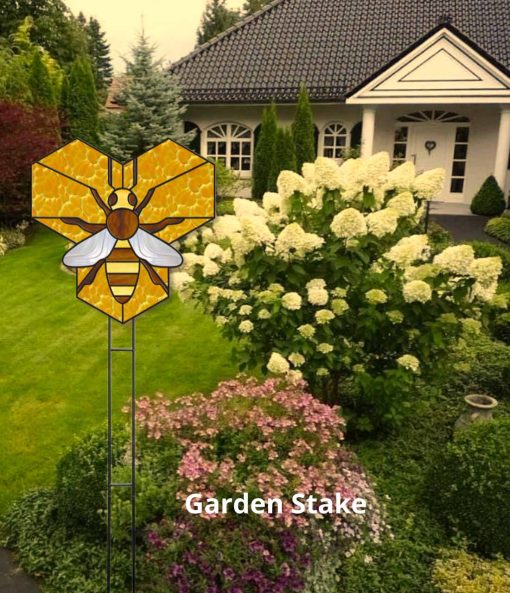 honey bee garden stake 4