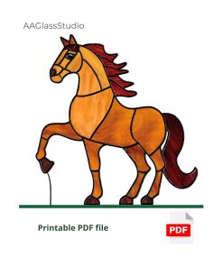 horse printable pdf pattern 1