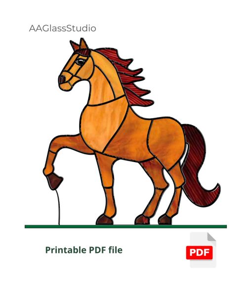 horse printable pdf pattern 1