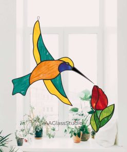 hummingbird and tulip 02