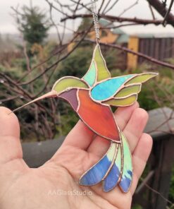 hummingbird suncatchers stained glass