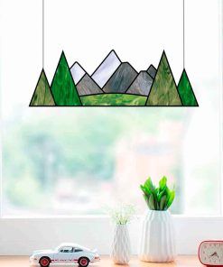 mountain pdf pattern window decor 8