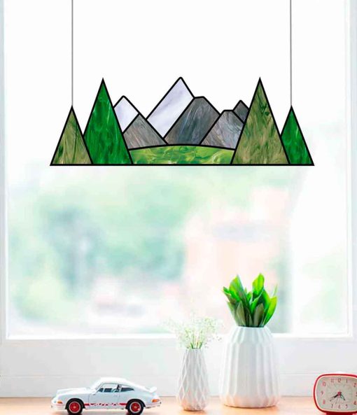 mountain pdf pattern window decor 8