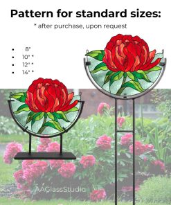 garden stake for peony suncatcher