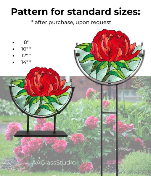 garden stake for peony suncatcher