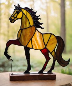 stained glass horse suncatcher 1