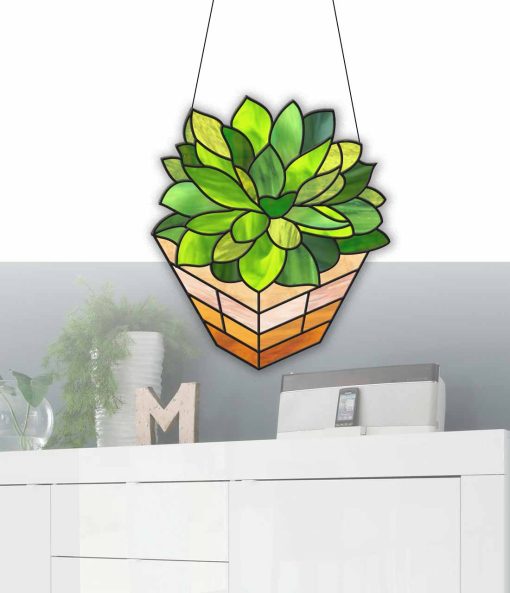 stained glass succulent