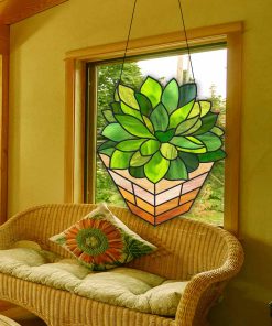 stained glass succulents patterns