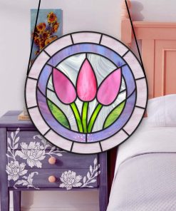 unique stained glass patterns tulips