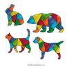 Easy Animal Stained Glass Patterns Mix Color - window decor