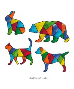 Easy Animal Stained Glass Patterns Mix Color - window decor