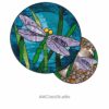 Dragonfly Stained Glass Pattern SET OF 2 - window decor