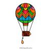 Hot Air Balloon Stained Glass Pattern