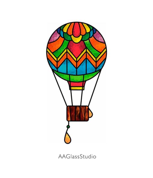 Hot Air Balloon Stained Glass Pattern