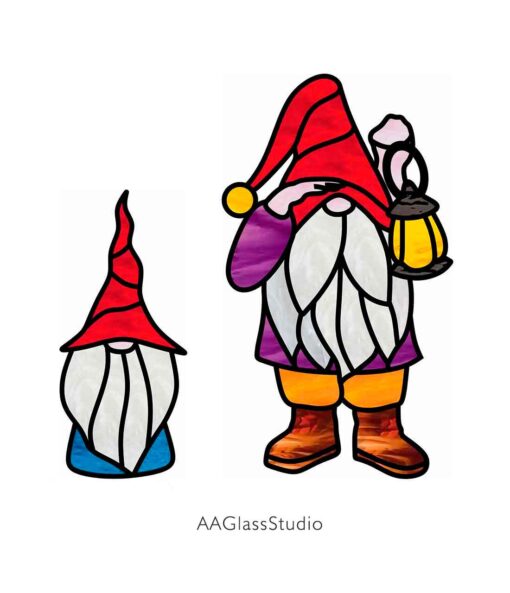 Adorable Gnome Stained Glass Patterns: DIY Magic - window decor