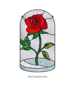 stained glass rose pattern : rose in dome