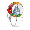 Anime Totoro Cartoon Stained Glass Pattern - window decor