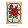 Cherished Rose Stained Glass Pattern for Garden Souls - window hangings