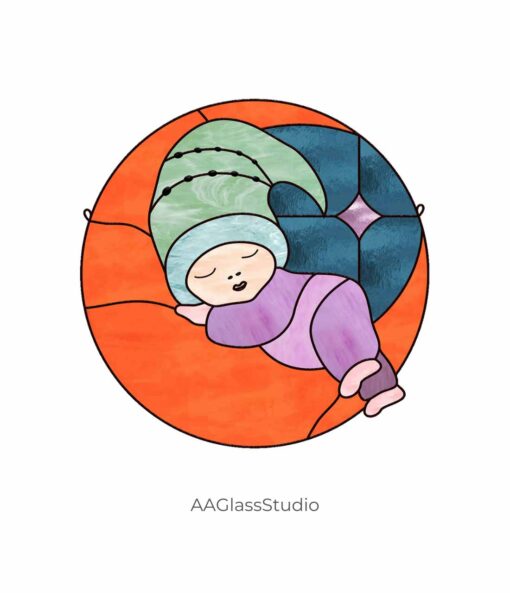 2 stained glass baby pattern 01