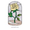 beautiful yellow rose stained glass pattern