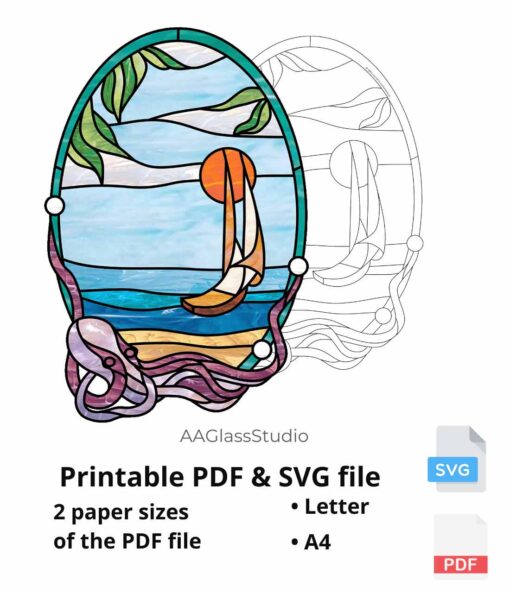 3 sailboat printable pdf and svg